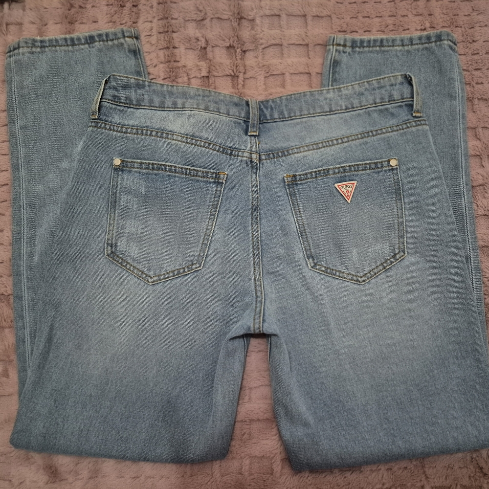 Guess Light Blue Distressed Denim Jeans